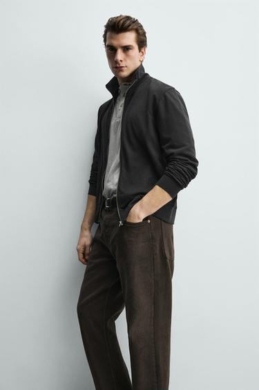 SWEAT REGULAR FIT ZIPPÉ - Gris anthracite de Zara - Image 5