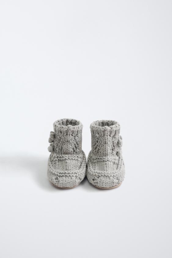 zara pearl booties