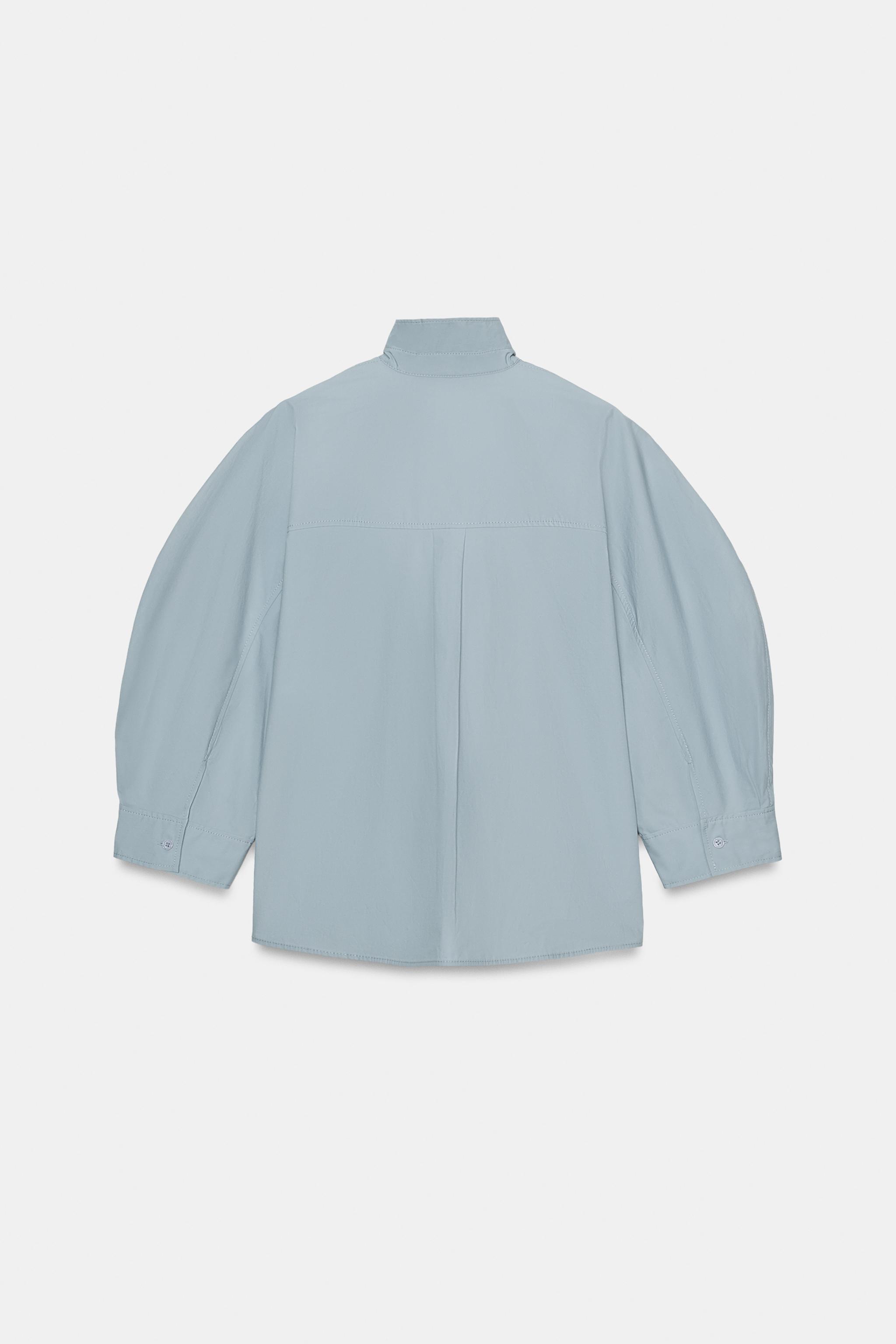 ZW COLLECTION PUFF SLEEVE SHIRT - White | ZARA United States