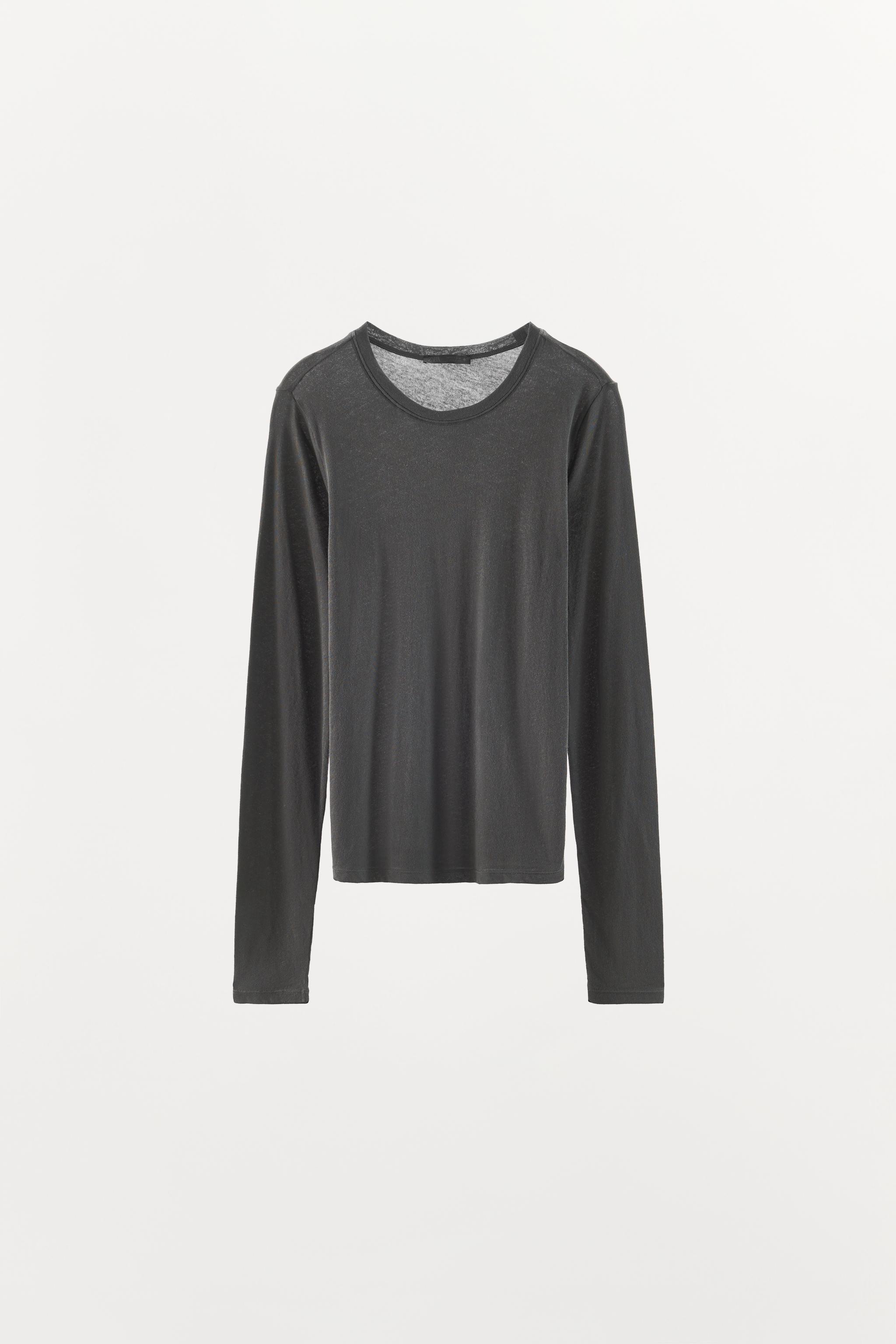 Zara MODAL İPEK UZUN KOLLU T-SHIRT görsel 5