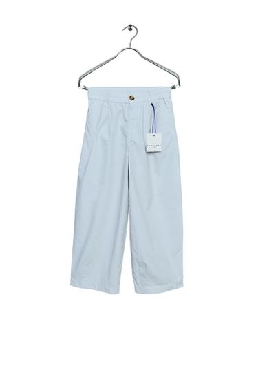 STORIESZ - PANTALÓN RELAXED POPELÍN - Celeste de Zara
