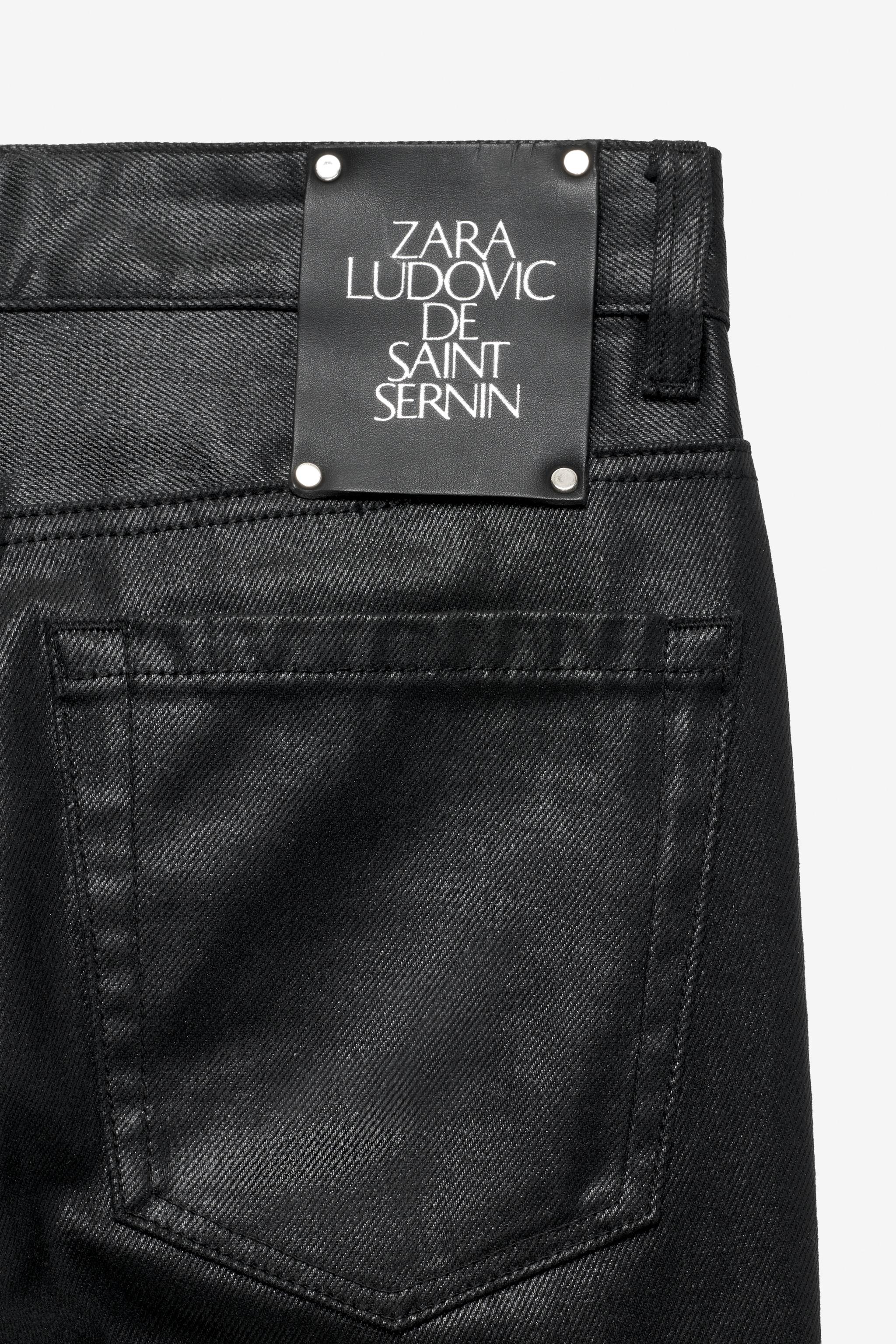 LUDOVIC DE SAINT SERNIN x ZARA WAXED LOW-RISE SLIM JEANS