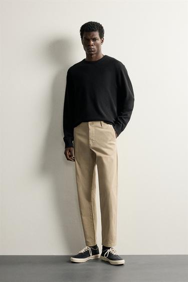 SKINNY FIT CHINO PANTS — Beige 2