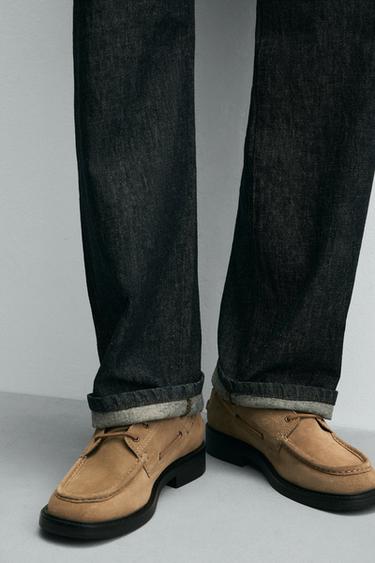LEATHER SMART DECK SHOES - Beige by Zara - Image 2