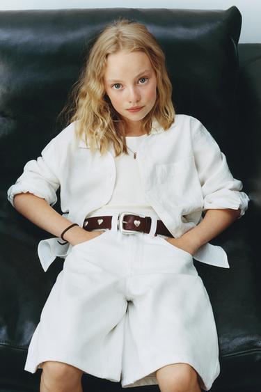 CHEMISE FLUIDE À NŒUD - Blanc cassé de Zara
