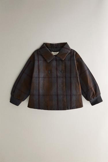 KINDERJACKE TARTAN-KAROS - Braunblau von Zara - Bild 0