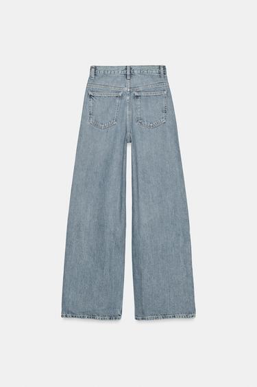 JEANS TRF WIDE LEG TAILLE CROISÉE TAILLE HAUTE - Bleu moyen de Zara - Image 8