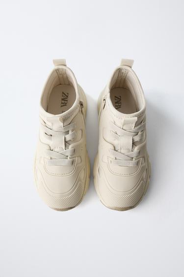 BASKETS MONTANTES CHAUSSETTES - Blanc de Zara - Image 4