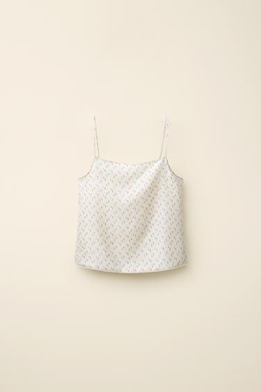 TOP SEDA 100% CREATED BY CARAMEL LONDON X ZARA - Estampado de Zara