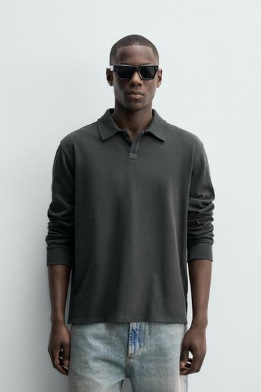 REGULAR FIT POLO SHIRT - Dark navy by Zara