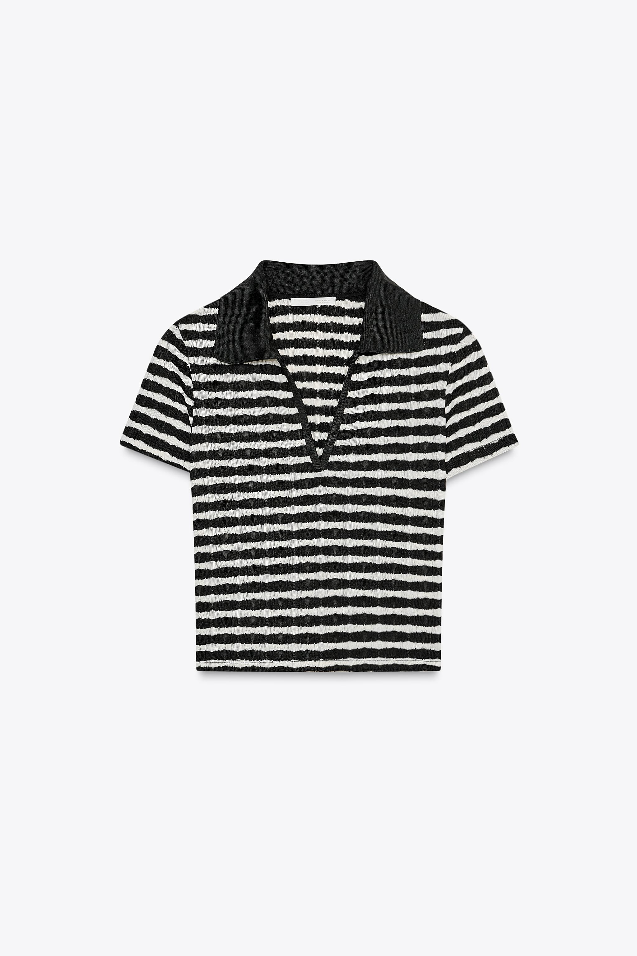 ジャカードポロシャツ - ブラック/ホワイト | ZARA Japan / 日本