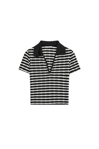 JACQUARD-POLOSHIRT - Schwarz / Weiß von Zara - Bild 0