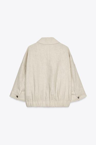 VESTE SAHARIENNE EN LIN - Sable de Zara - Image 8