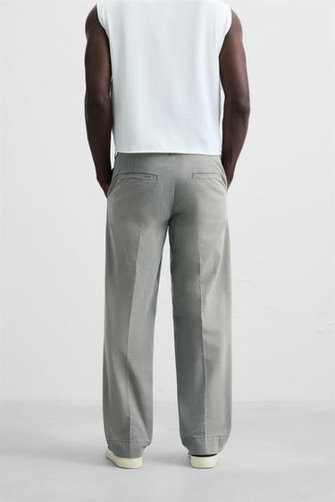 PANTALON CHINO IMPRIMÉ EFFET VINTAGE - Gris de Zara - Image 2