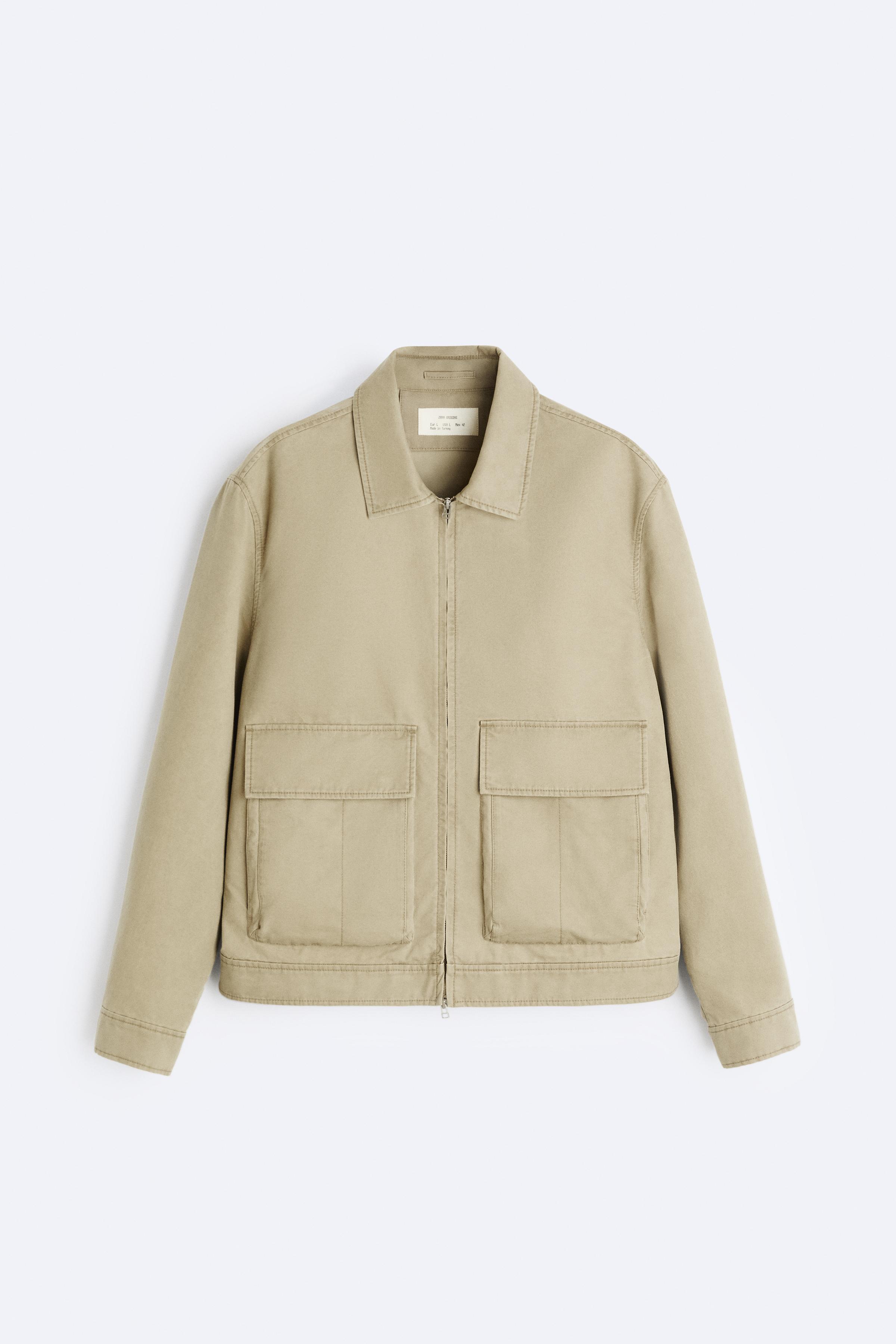 FADED JACKET WITH POCKETS - Light beige | ZARA United Kingdom