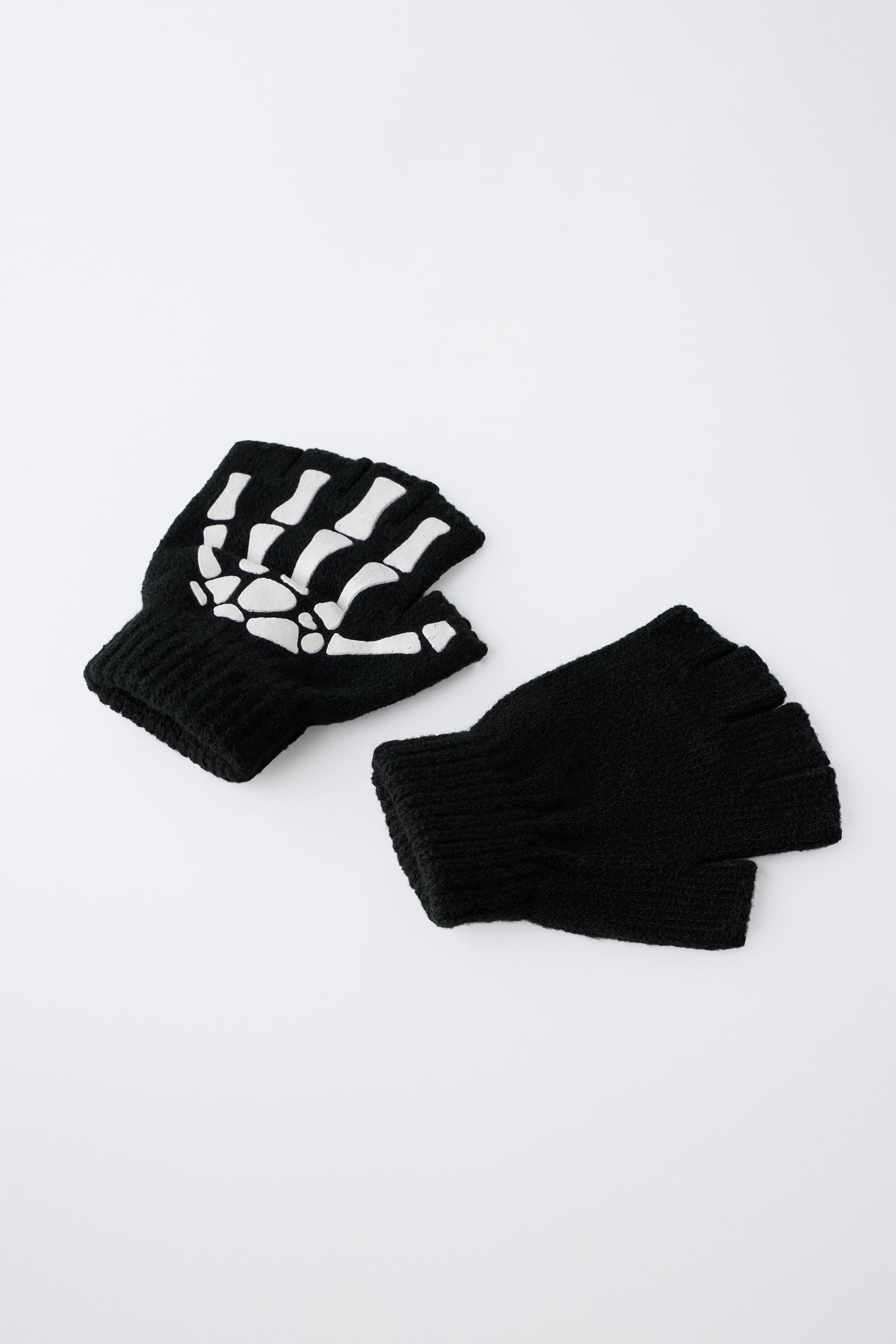 SKELETON COSTUME MITTENS
