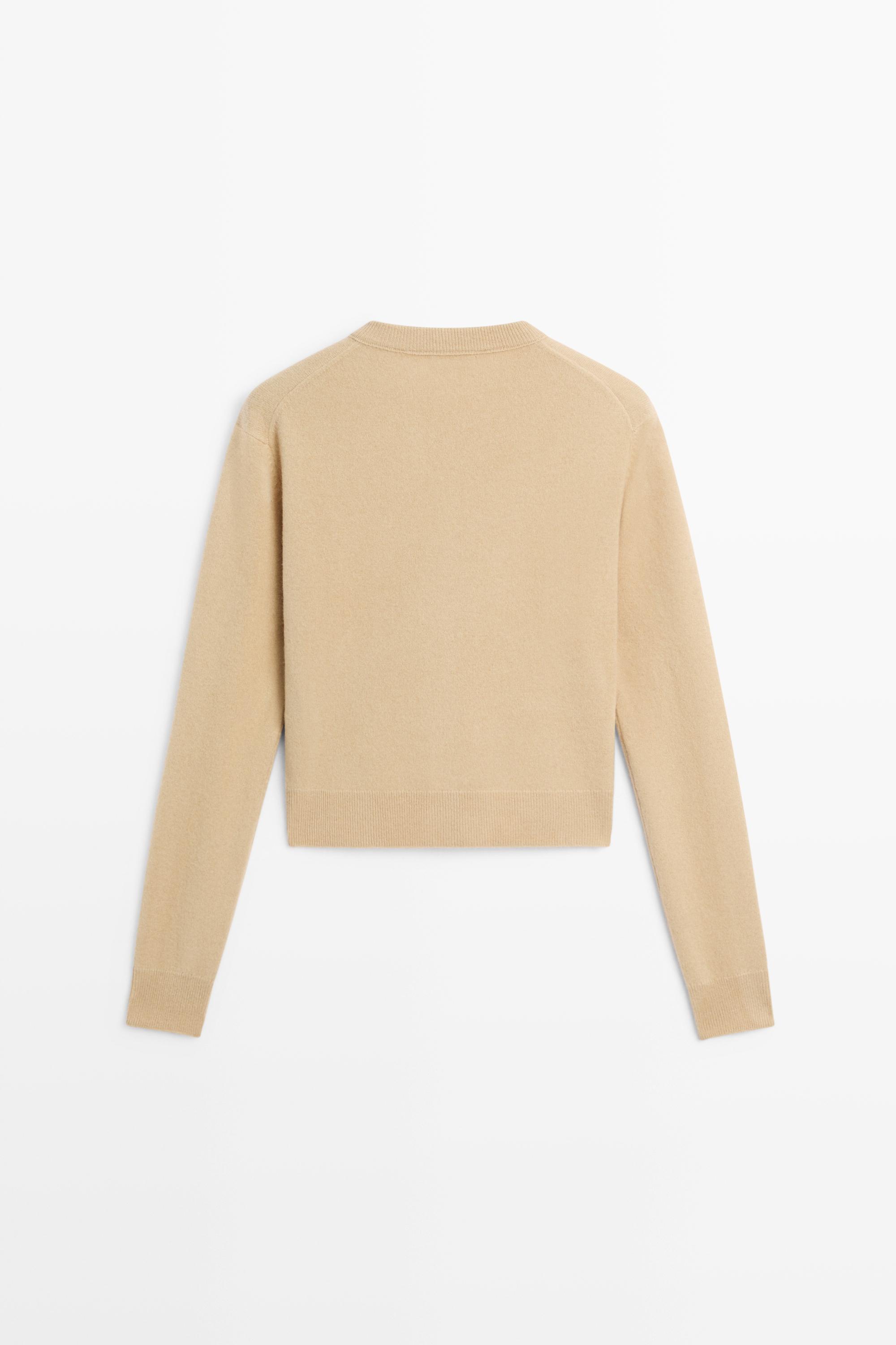 Button-detail knit cardigan