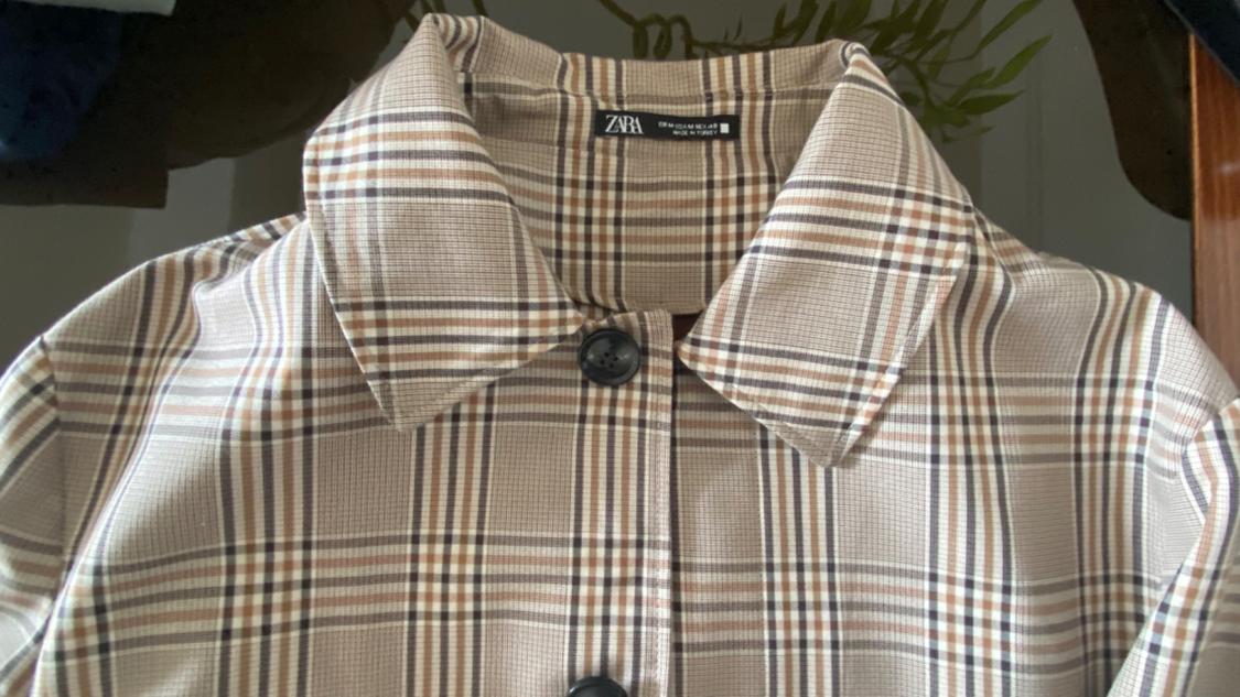 CHECKED TRENCH COAT - Image 4