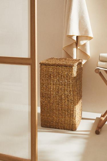 GEVLOCHTEN WASMAND - Lichtbeige van Zara