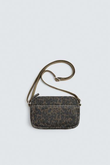 Zara ANIMAL PRINT CROSSBODY BAG - Multi-color