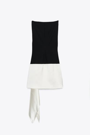 ROBE COURTE BIMATIÈRE - Noir de Zara - Image 4