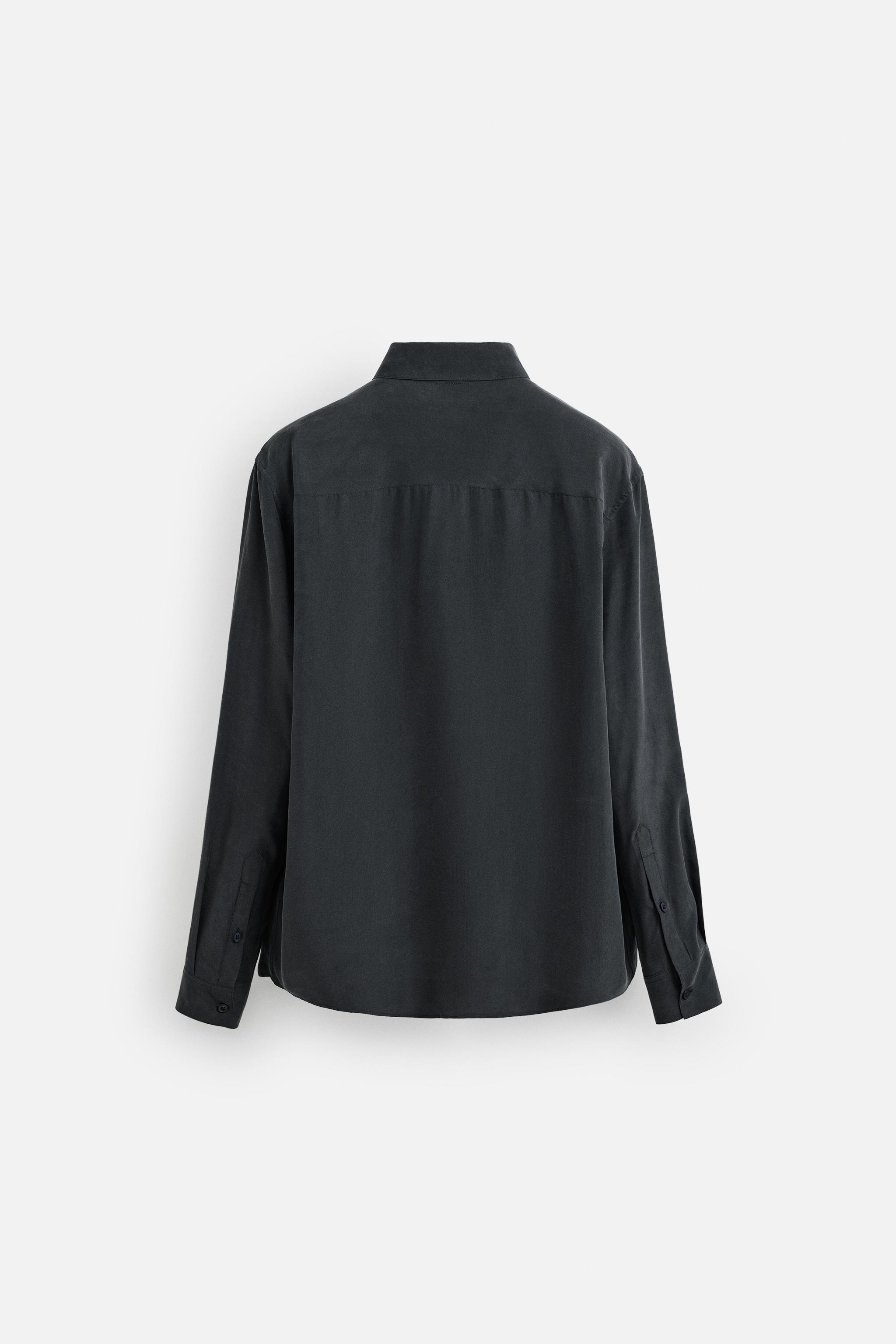 シルク100% シャツ - グレー | ZARA Japan / 日本