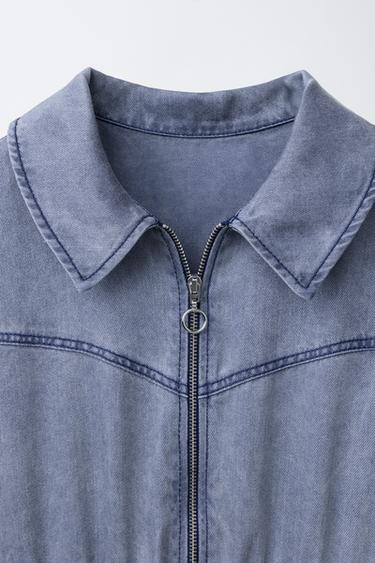 FLOWING CARGO JUMPSUIT - Mid-blue by Zara - Image 2