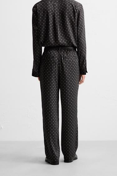 LIMITED EDITION GEOMETRIC PRINT TROUSERS - Navy blue by Zara - Image 2