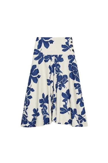 ZW COLLECTION FLORAL MIDI SKIRT