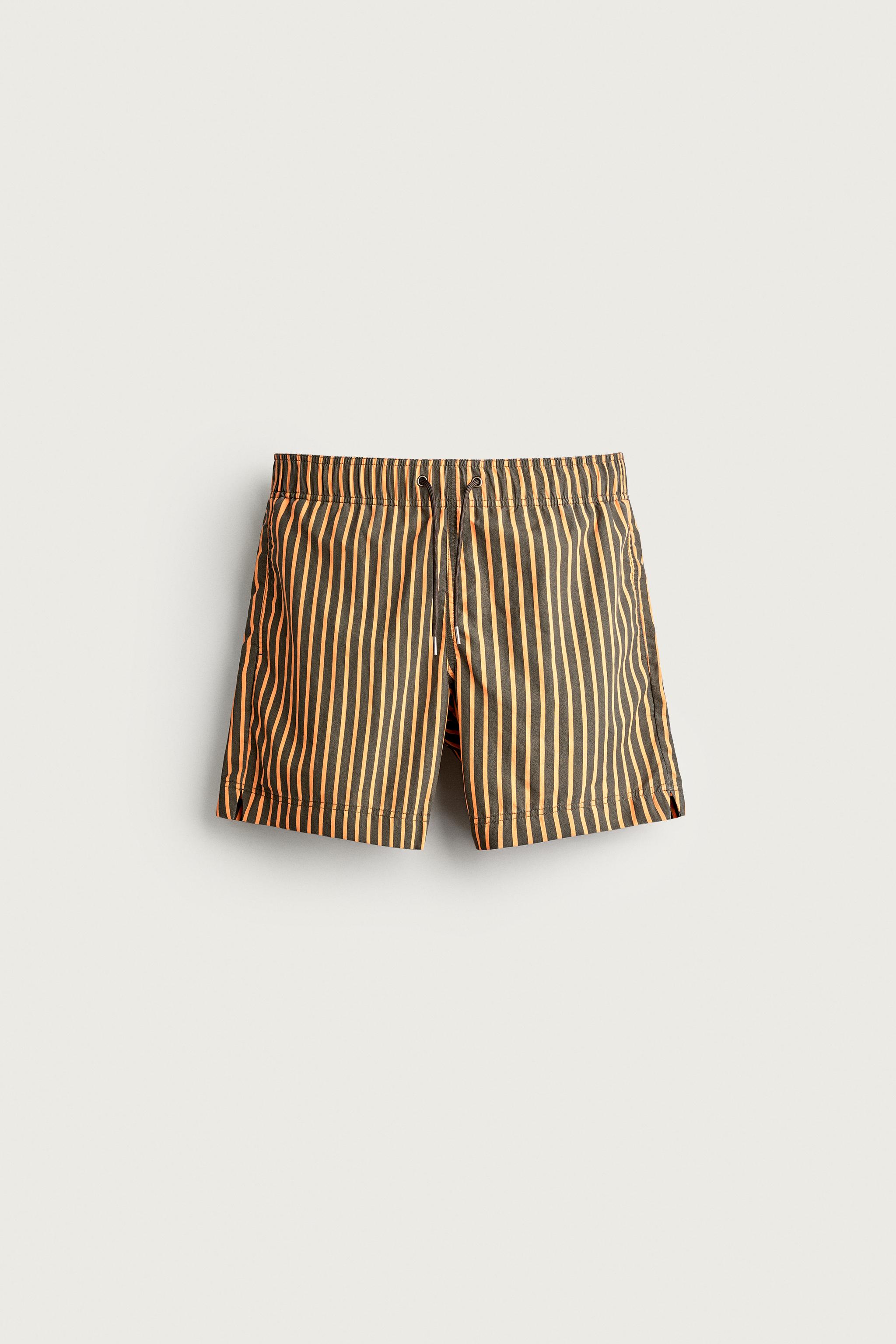 STRIPED MID-LENGTH SWIMSUIT