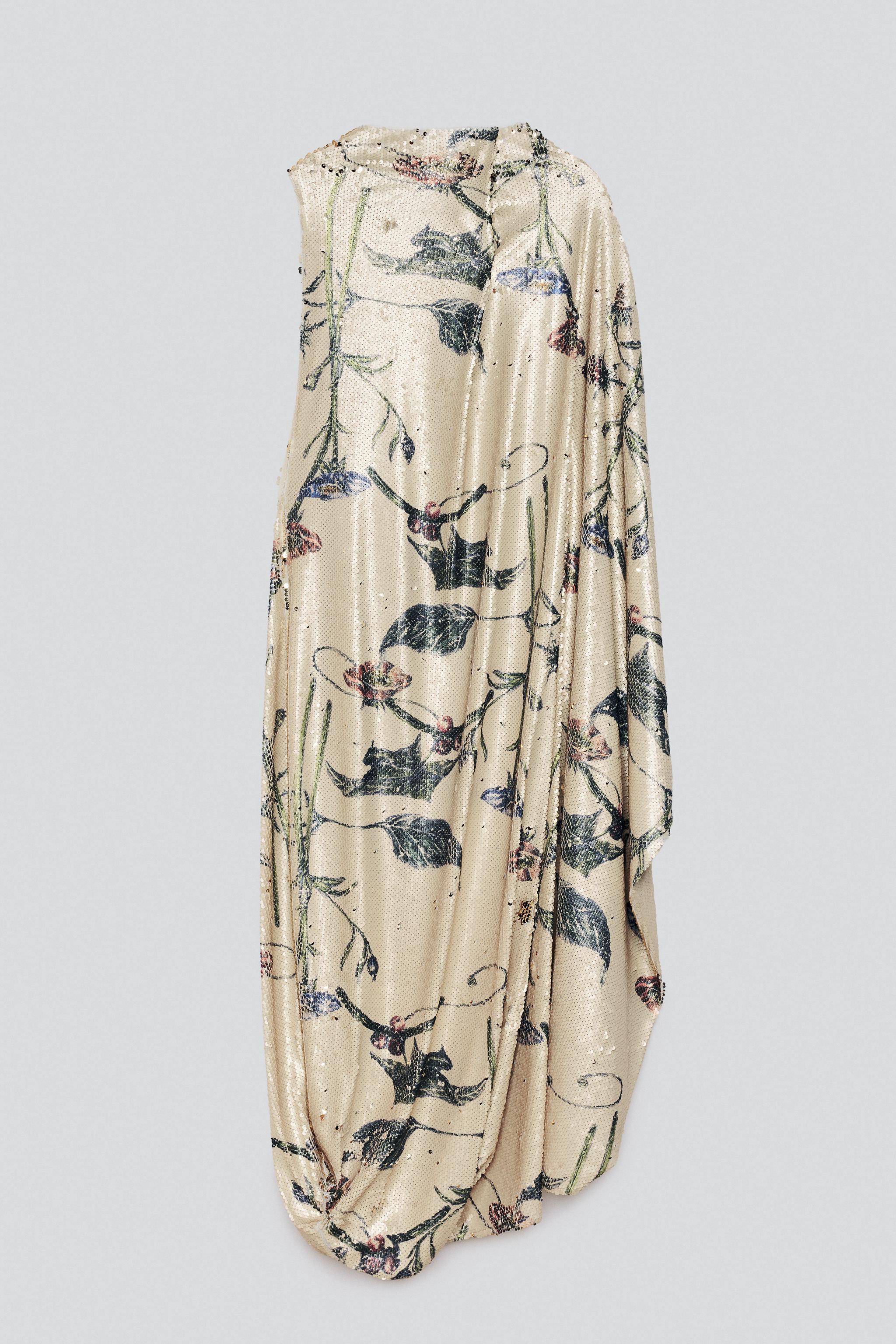 PRINTED SEQUIN DRESS - thumbnail 4