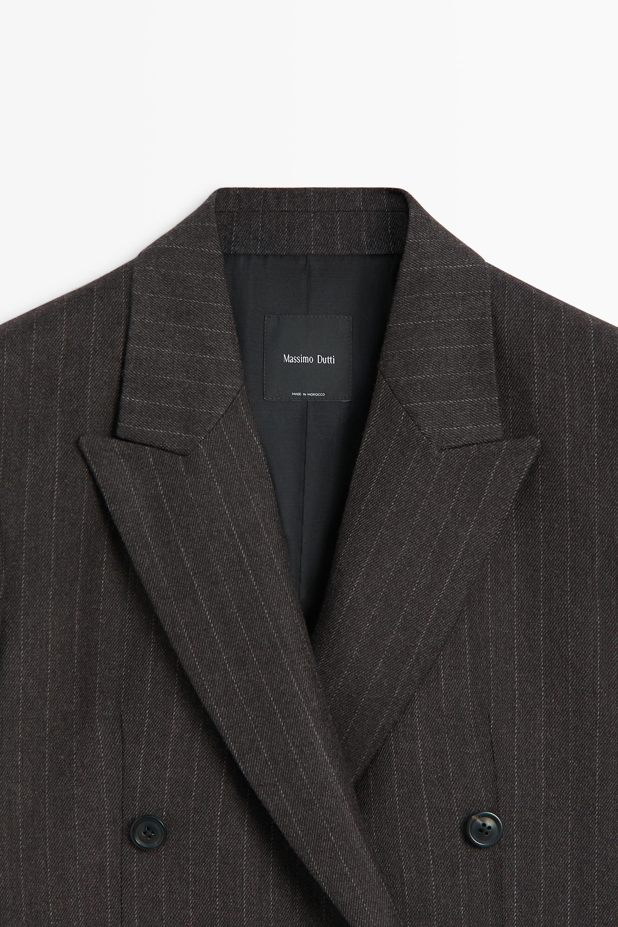 Pinstripe suit blazer