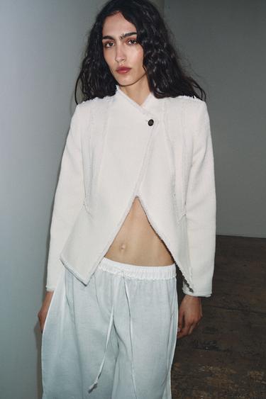 Zara BLAZER S PEPLUMOM I RESAMA ZW COLLECTION – Ekru