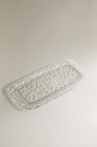 ACRYLIC TRAY WITH TEXTURED EDGE - Green / Blue by Zara - Image 1