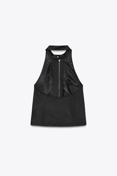 GILET SATINÉ - Noir de Zara - Image 8