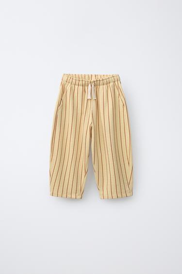 STRIPED BALLOON TROUSERS - yellow by Zara