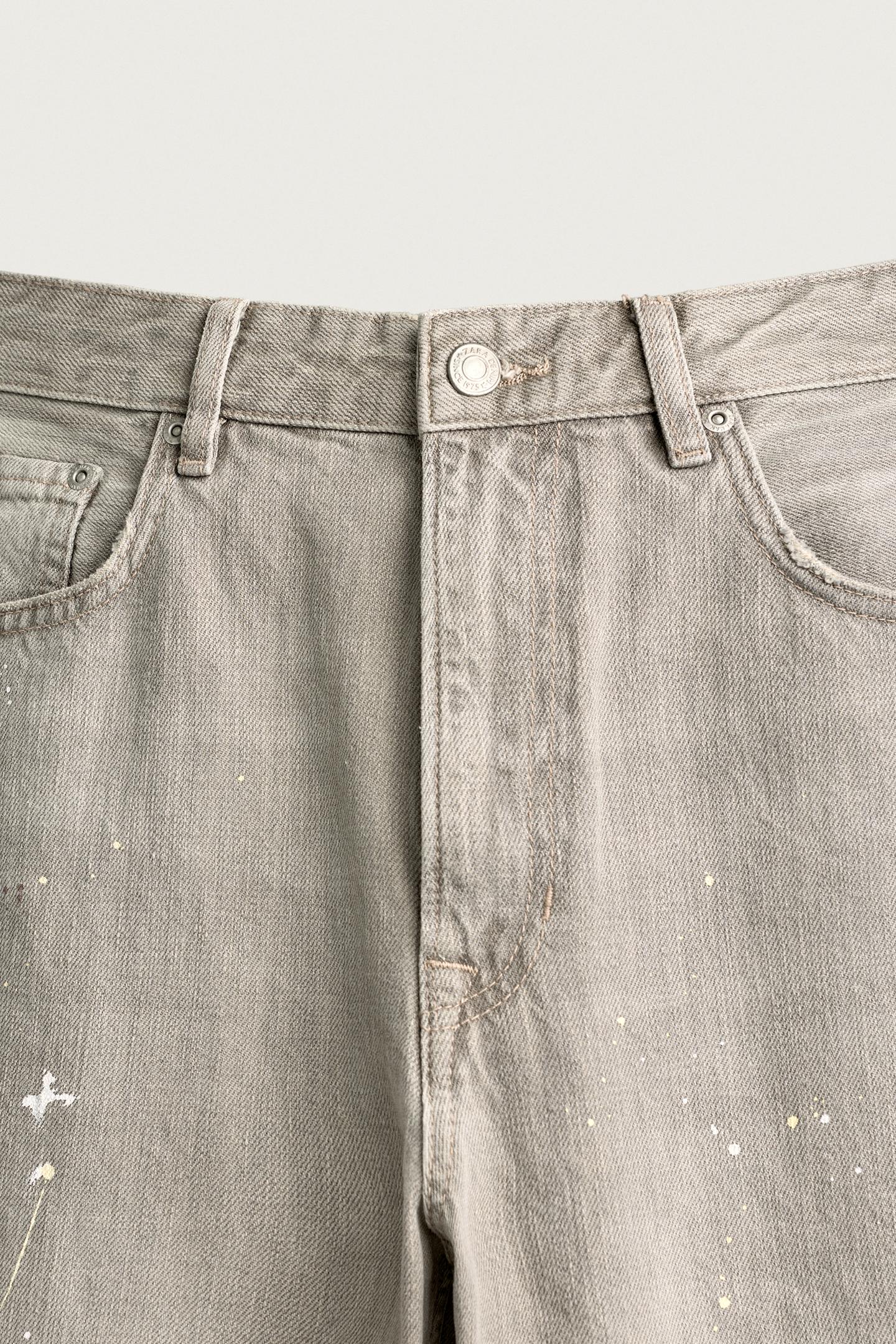 Мужские джинсы Zara Loose-Fit, цвет: Серый — фото 8