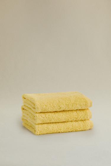 LOT SERVIETTES INVITÉS COTON (LOT DE 3) - Jaune moyen de Zara