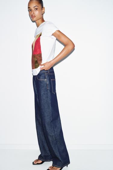 METALLIC PRINT T-SHIRT - White by Zara - Image 4