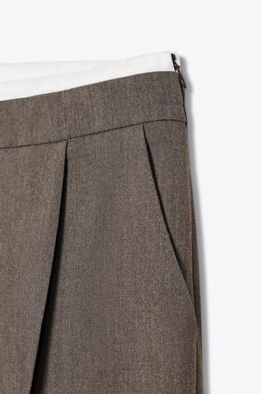 WEITE HOSE MIT DOPPELTEM BUND -  von Zara