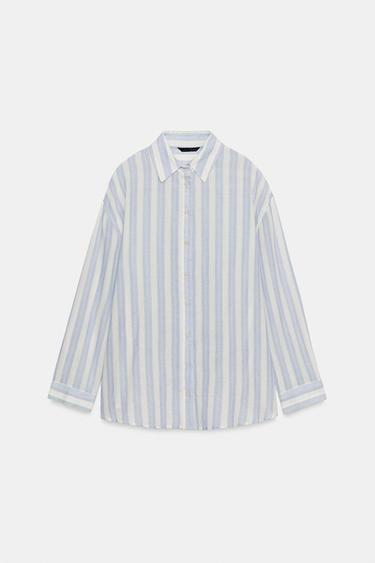 CHEMISE VOLUME À RAYURES - rayures de Zara - Image 7
