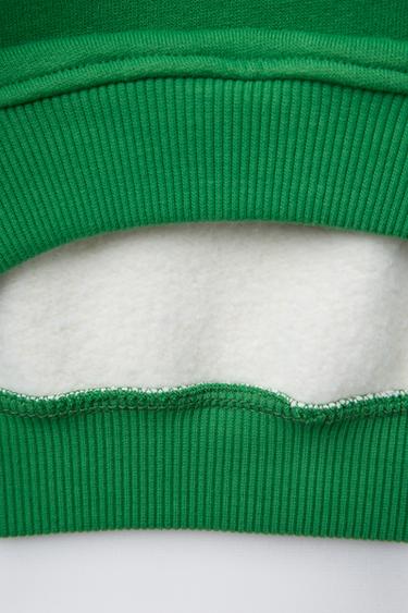 SWEAT IMPRIMÉ À RELIEF - Vert de Zara - Image 3