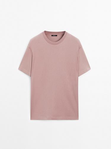 Zara 100% cotton medium weight T-shirt - Clay