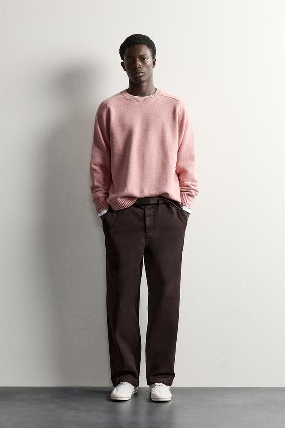 מכנסי Chinos בגזרת Straight fit - חום של Zara - תמונה 0