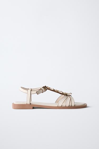 SANDALI STELLA - Bianco écru di Zara