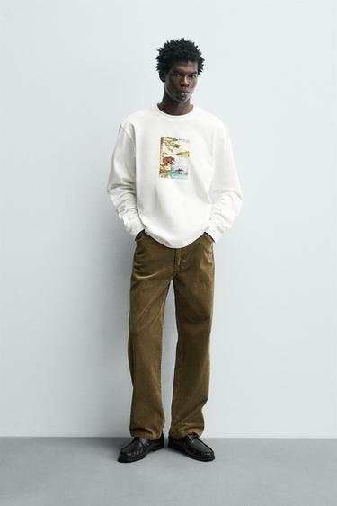 ベアプリントTシャツホワイトZaraのベアプリントTシャツ - ホワイト 