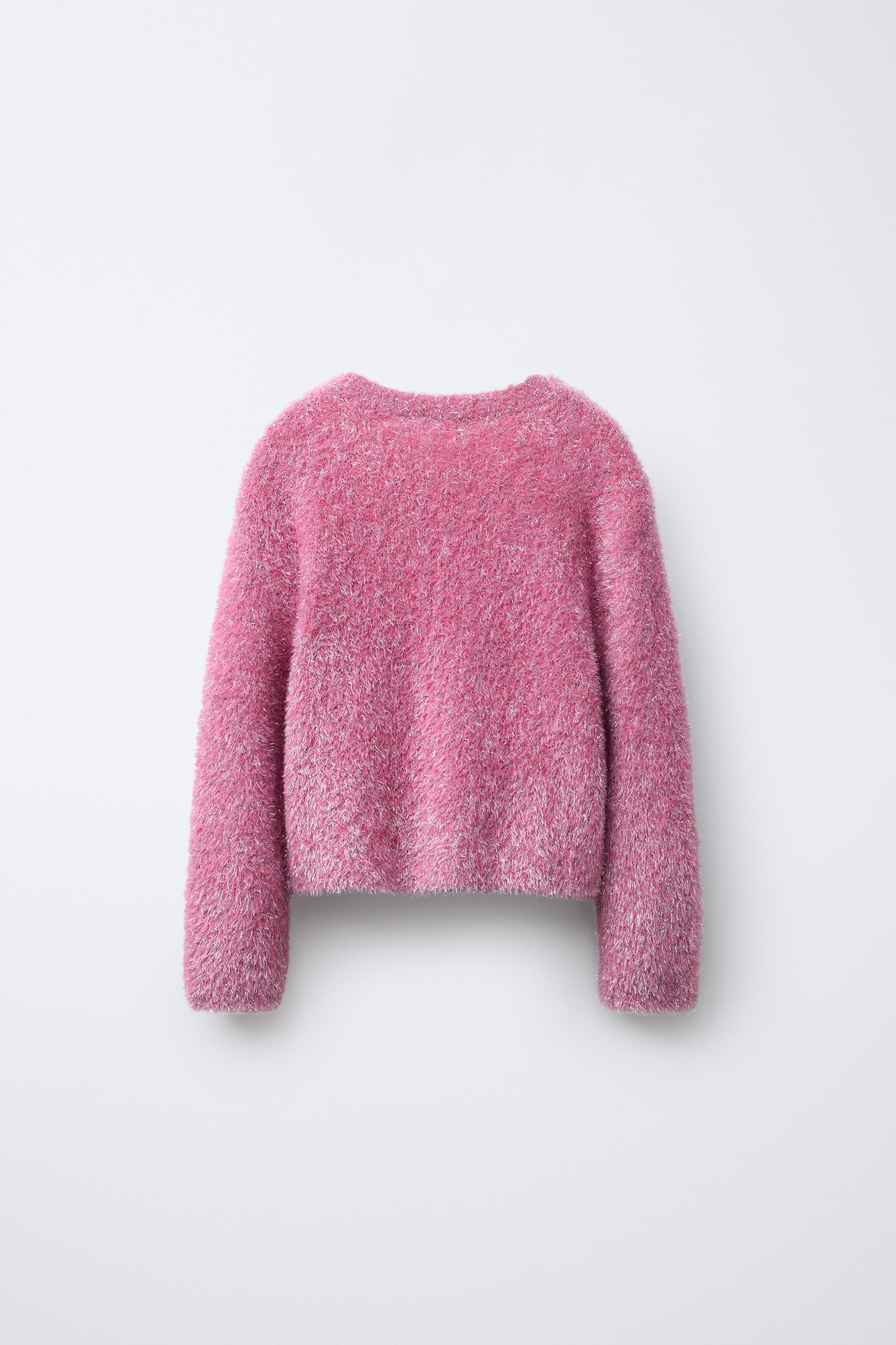 SPARKLY FAUX FUR KNIT JUMPER