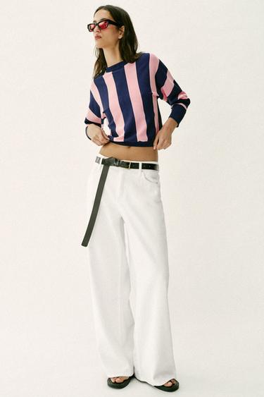 STRIPED KNIT SWEATSHIRT - only one by Zara