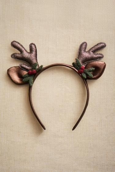 CHILDREN'S CHRISTMAS REINDEER HEADBAND - Brown by Zara