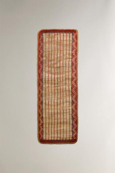 WOVEN STRAW CARPET RUNNER - Brown by Zara - Image 0
